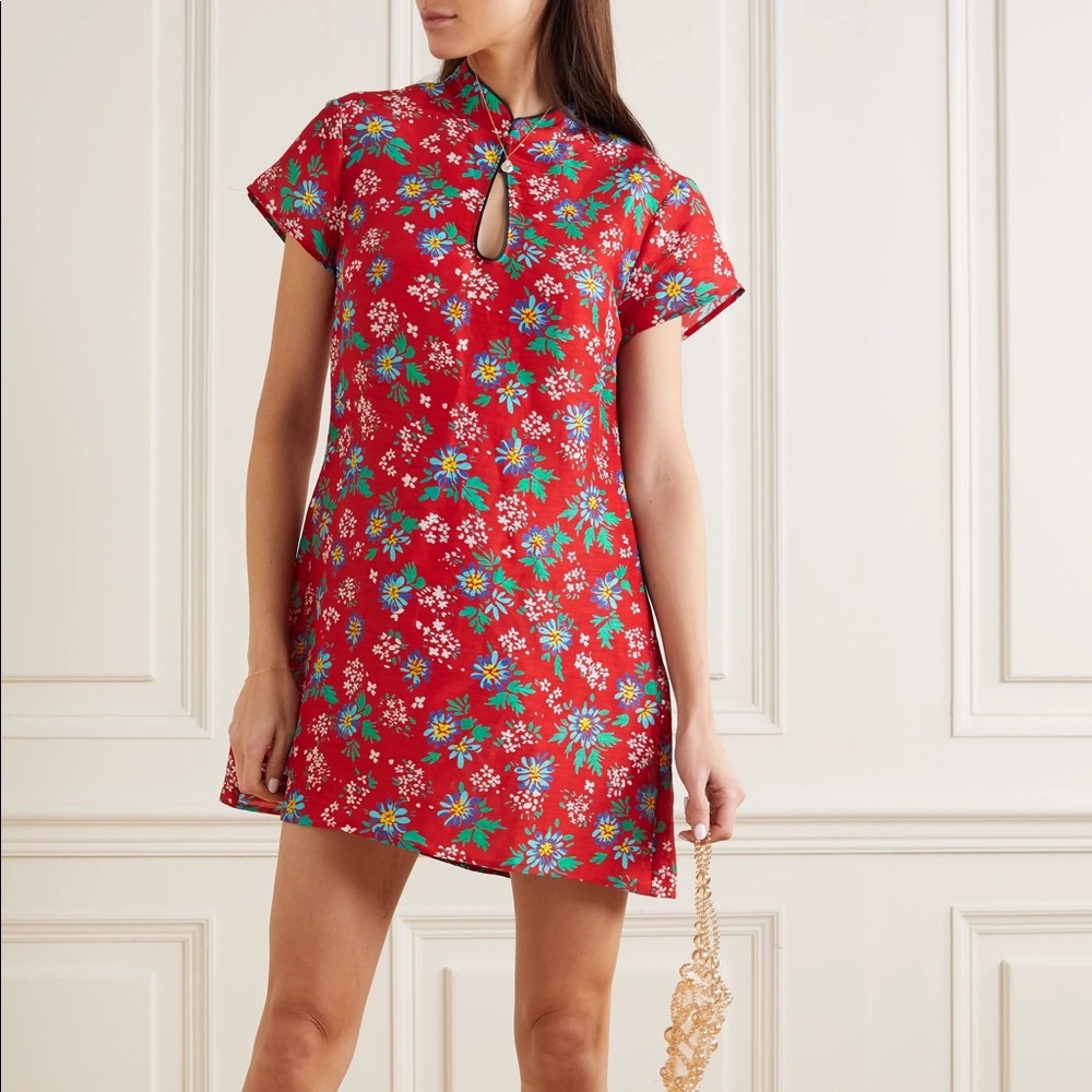 NWOT Rixo Lolita cutout floral mini dress XS